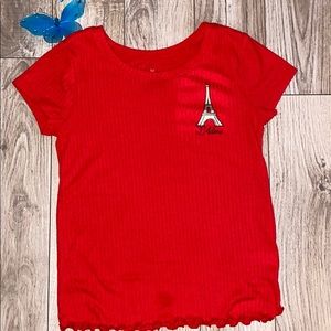 Justice j’adore red short sleeve top girls size 10
